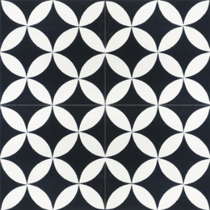 Classic Spanish tile black white